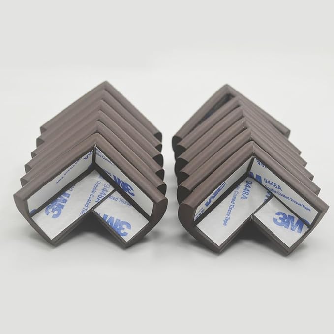 Foam Corner Protector for The Furniture, with Retardant Materials Foam Safety Bumpers, Baby Proofing Safety Corner Protectors (Coffee)