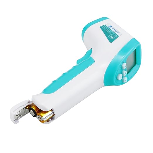 Amplim Forehead Thermometer for Adults, Kids, and Infants: No-Touch Digital Baby Thermometer, Temporal Touchless Medical Grade Newborn Thermometer, Registry Must Have for Body Fever Temperatures, Blue