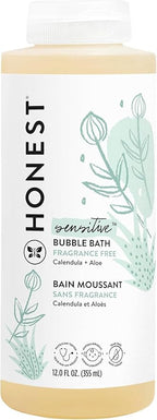 The Honest Company Foaming Bubble Bath Gentle for Baby Naturally Derived Tear-free Hypoallergenic Fragrance Free Sensitive 12 fl oz