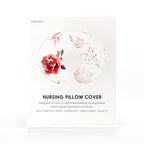 GRSSDER Nursing Pillow Cover Stretchy Minky Removable Nursing Covers for Breastfeeding Pillows, Ultra Soft Comfortable Slipcover for Boy and Girls, Pretty Watercolor Rose Flora, Orange Pink