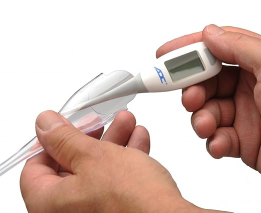 ADC Fast Read Digital Thermometer, Flexible Tip and Large Quick Read LCD Display with Color-coded Backlighting