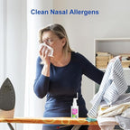 Nasal Cavity Cleaner 0.9% Physiological Saline Available for Children and Adults (60ml)-Moisturizes Dry Nose,Clean Nasal Passage，Sinus Relief，Refresh ，360 Degree Rotating Nozzle