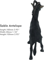 FUNSHOWCASE African Jungle Animals Sable Antelope Toy Figure Realistic Plastic Figurine Height 4-inch