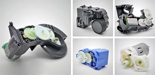 Fielect 50Pcs Plastic DC Motor Gears Kit - DIY Robot Gear Assortment Accessories Set with Various Axle Belt Bushings