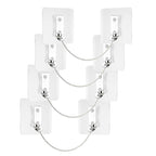 Furniture Anchors 4 Pairs No Drill Heavy Duty Anchors Fridge Lock Adjustable Self-Adhesive Safety Anti Tip Straps for Baby Proofing 220lbs Tension Earthquake Resistant Metal Straps Prevent Falling