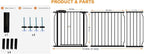 HOOEN 30" Tall Extra Wide Baby Gate for Doorways & Stairs - Large Pressure Mounted Dog & Child Safety Gates