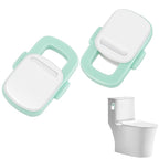 Baby Proofing Toilet Locks, Child Safety Toilet Lock,Toilet Flush Child Safety Lock with Round Button,Toilet Locks for Toddlers Kids Children,Strong Adhesive Toilet Lock for Bathroom Washroom(2pcs)