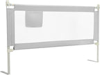 HONEY JOY Bed Rail for Toddlers, 77-in Extra Long, Portable Safety Bed Guardrail w/Side Pocket, Baby Bed Rail Guard, Fit King & Queen Full Twin Size Bed Mattress (77 INCH, Gray)