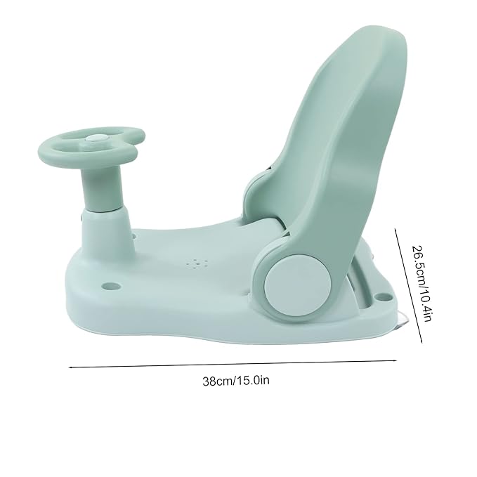 Baby Bath Seat - Infant Bathtub Seat for Sitting Up in The Tub, Baby Shower Chair with Backrest Support, Suction Cups for 6-18 Months (Green)