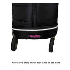 German Designed Universal Stroller Footmuff, 2 Way Zippers Style Easy for Baby in&Out, Length Extensible,Temperature Adjustable Footmuff Fits Baby Growth,Reflective Strips Around Bunting Bag
