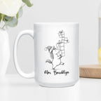 Unicorn White Accent Cup 11 15 Oz, Personalized Name Unicorn Coffee Mug Gift For Baby Girl/Sister/Daughter/Girlfriend, Custom Animal Cup Gifts For Unicorns Lovers Birthday Anniversary Thanksgiving