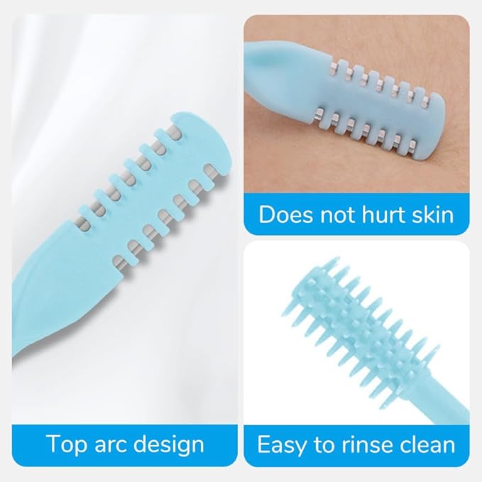 2-in-1 Nasal Hair Cutter, 360° Rotating Double Sided Nose Hair Removal Tool, Nose Hair Clipper with Ear Picker for Women and Men (Green, 12 PCS)