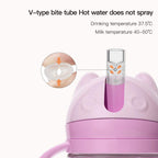 POTATO Toddler Cups Spill Proof Sippy Cup with Handles and Strap, Straw Cups for babies, 240ML/8oz, Pink