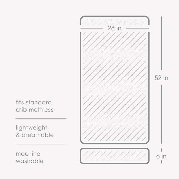 New LU Light Pink Playful Print Crib Sheet