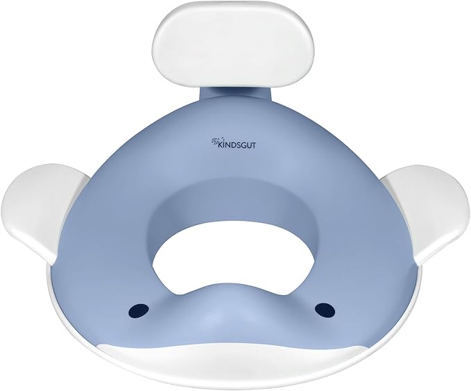 Kindsgut Potty Training Seat in whale design, designed in Germany, suitable for all toilet shapes non-slip toilet seat, Pigeon Blue
