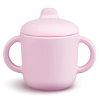 6 Months+ Sippy Cups with Handles,Small Silicone Sippy Cups Leak Proof 5oz,No Spill Sippy cups for Toddlers (Pink)