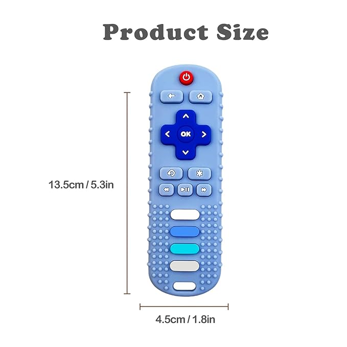 YAPROMO Baby Teething Toys,Reomte Teether Toys, Silicone Chew Toy for Babies 18+ Months, Remote Control Shape Teething Toys, Early Educational Toy BPA Free & Refrigerator Safe (Rose Red)