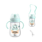 POTATO Toddler Cups Spill Proof Sippy Cup with Handles and Strap, Straw Cups for Babies, 240ML/8oz, Green