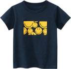 Boys' 4-Pack Excavator Short Sleeve Crewneck T-Shirts Top Tee Size 2-7 Years Toddler Boys' Value Pack Cotton T-Shirt