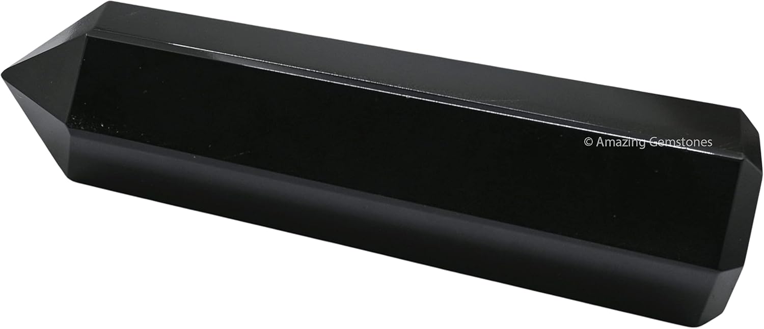 Amazing Gemstone Large Black Obsidian Crystal Towers ~ Natural Healing Crystal Point Obelisk for Reiki Healing and Crystal Grid (5.5 to 6 INCH)