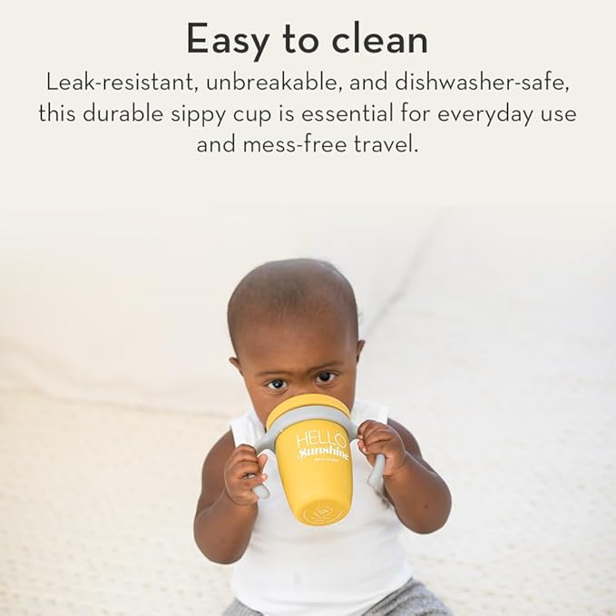 Sippy Cup by Bella Tunno, Silicone Training Cup with Transition Handles for Infants, Toddlers & Kids, Babies 6-12 Months & Toddlers 1-3 Years, Boys & Girls, Cheers, 8 oz