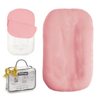 Baby Lounger - Snuggle Cozy Me Infant Lounger for Newborns | Breathable & Soft, Portable Awake-Time Pad, Essential Baby Gift- Petal (Lounger Cover Included)