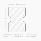 Little Unicorn Ultra-Absorbent Premium Burp Cloth 2 Pack | Soft on Baby's Skin | Larger Size | Ergonomic Design | Set of 2 (Watercolor Roses 2)