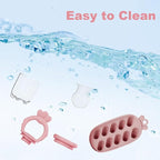 Baby Food Fruit Feeder, Breastmilk Baby Popsicle Molds, Silicone Teether Freezer Tray Food Feeder Pacifier for Teething Relief (Pink)