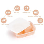 haakaa Silicone Baby Food Tray - Breastmilk Homemade Baby Food Mold - Baby Fresh Food Freezer Tray - Ice Cube Tray - - 4m+ Baby Toddler Kid - Blush