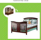 Full-Size Conversion Kit Bed Rails for Sorelle Convertible Cribs - Solid Wood Rail - Toddler and Adult Bed Rail for Full-Size Beds - Essential Nursery & Baby Furniture (Model #221, Merlot)