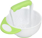 FTVOGUE Baby Food Mash Bowl Set - Long Handle, Easy to Use, Fruit & Vegetable Puree Maker - Green