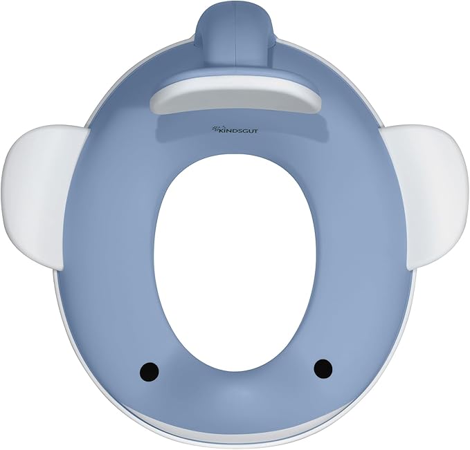 Kindsgut Potty Training Seat in whale design, designed in Germany, suitable for all toilet shapes non-slip toilet seat, Pigeon Blue