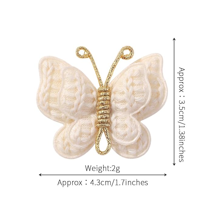 Baby Girl Hair Bow Clips Barrettes, 6 Pcs Butterfly Clips Hair Accessories for Infants Toddlers Baby Kids Fine Hair