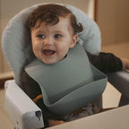 Moonkie Silicone Baby Bibs Set Of 2 | BPA Free Waterproof | Soft Flexible Adjustable Silicone Bibs for Babies & Toddlers(Ether/Sage)