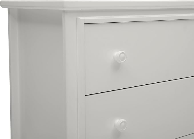 Delta Children Perry 3 Drawer Dresser with Changing Top and Interlocking Drawers, Moonstruck Grey