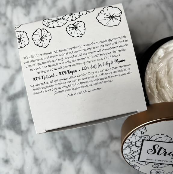 Anti-Stretch Mark Cream. Paraben-Free, Hypoallergic, and Safe for Pregnancy and Nursing - 8 oz, clear