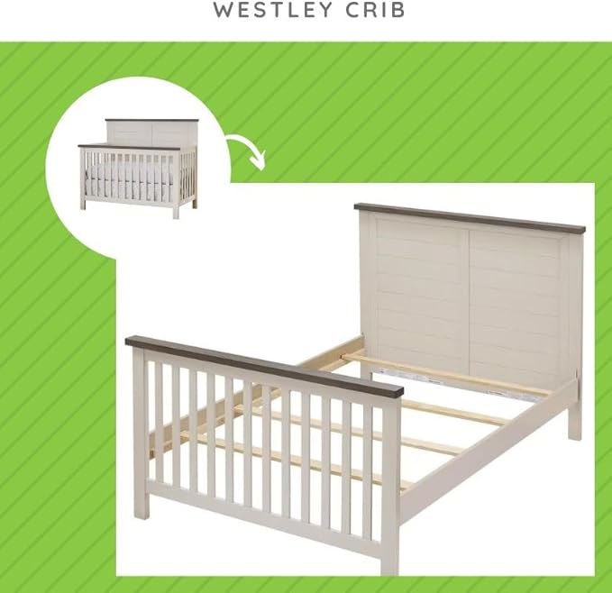 Full-Size Conversion Kit Bed Rails for Sorelle Convertible Cribs - Solid Wood Rail - Toddler and Adult Bed Rail for Full-Size Beds - Essential Nursery & Baby Furniture (Model #215, Chocolate Bisque)