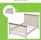 Full-Size Conversion Kit Bed Rails for Sorelle Convertible Cribs - Solid Wood Rail - Toddler and Adult Bed Rail for Full-Size Beds - Essential Nursery & Baby Furniture (Model #215, Chocolate Bisque)