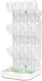 Baby Bottle Drying Rack Bottle Dryer Rack for 12 Bottle Drying Rack Space Saving Kitchen Countertop Vertical Cup Drainer Rack Detachable Baby Bottle Holder Storage Organizer Pump Part Dryer Rack White