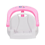 Foldable Baby Bath Seat, Non-Slip Bath Chair - Suction Cup Bathtub Seat for Babies 6-18 Months (Pink/White)