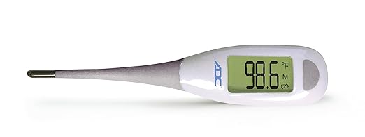 ADC Fast Read Digital Thermometer, Flexible Tip and Large Quick Read LCD Display with Color-coded Backlighting