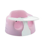 Bumbo Baby Floor Seat, Portable Infant Sit Up Activity & Eating Chair with Tray Accessory, Pink - Feeding and Sitting Lounger for Babies and Infants Ages 3 to 12 Months
