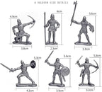 28pcs/Set Medieval Knights Toy Soldier - Army Figures Miniature Playset with Cavalry, Horses and Soldiers (Knights and Horse Set)