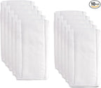 Cotton Prefold Cloth Diapers -Fasoar 6 Ply Baby Washable Cloth Diaper Covers for Babies to Toddlers Multi-Use (19.5''-14'', Count, 10)