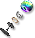 Extra Large Kinetic Spinning Desk Toy, 2.17'' Cool Office Gadgets Sensory Desk Toys for Adults, Optical Illusion Fidget Toys Ball for Adutls (55MM, Rainbow)