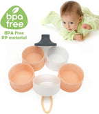 Baby Formula Dispenser, Formula Container, Portable Milk Powder Dispenser Container, Baby Feeding Travel Storage Container, Non-Spill Stackable Baby Snack Storage Container, BPA Free, 2 Packs