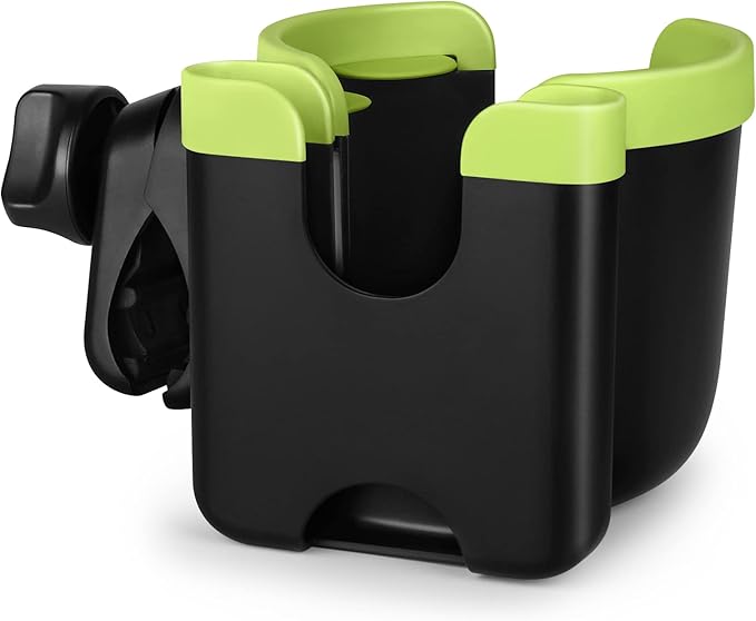 Accmor Stroller Cup Holder with Phone Holder, Bike Cup Holder, Universal Cup Holder for Uppababy Nuna Doona Strollers, 2-in-1 Cup Phone Holder for Stroller, Bike, Wheelchair, Walker, Scooter