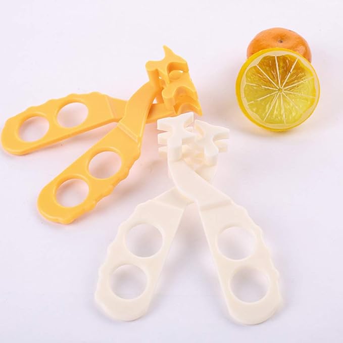2PCS Baby Food Choppers Food Scissors Cutter Multifunctional Masher Chopper Crusher Food Cut Kids Safe Feeding Helper Home Kitchen Food Slicer Shears for Babies Toddlers (Yellow)