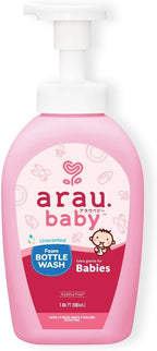 Arau Baby Unscented Foam Bottle Wash, Natural Plant Based Baby Bottle & Dish Soap, No Artificial Fragrance or Additives, Gentle for Washing Bottles, Pacifiers and Toys, Easy Rinse, 15.21 Fl Oz