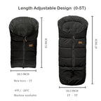 funlife Universal Stroller Bunting Bag for 0-5T with Length Extension,Ultra Soft Waterproof Outdoor Sleeping Bag with Hoodie,Warm Winter Stroller Blanket for Infant Toddler